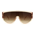 thumbnail image 1 of Hommes Incurvés Haut Grand Bouclier Racer Lunettes de Soleil Marron Pêche, 1 of 4