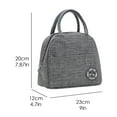 thumbnail image 3 of Dusknt Gray Lunch Box Insulation Bag, Home & Garden,Lunch Baglunch Bag Canvas Durable and Resuable Picnic Teen, 3 of 3