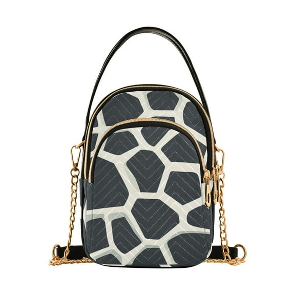 joogoo Women Cow Print Chain Crossbody Bags Shoulder Handbag Phone Purse