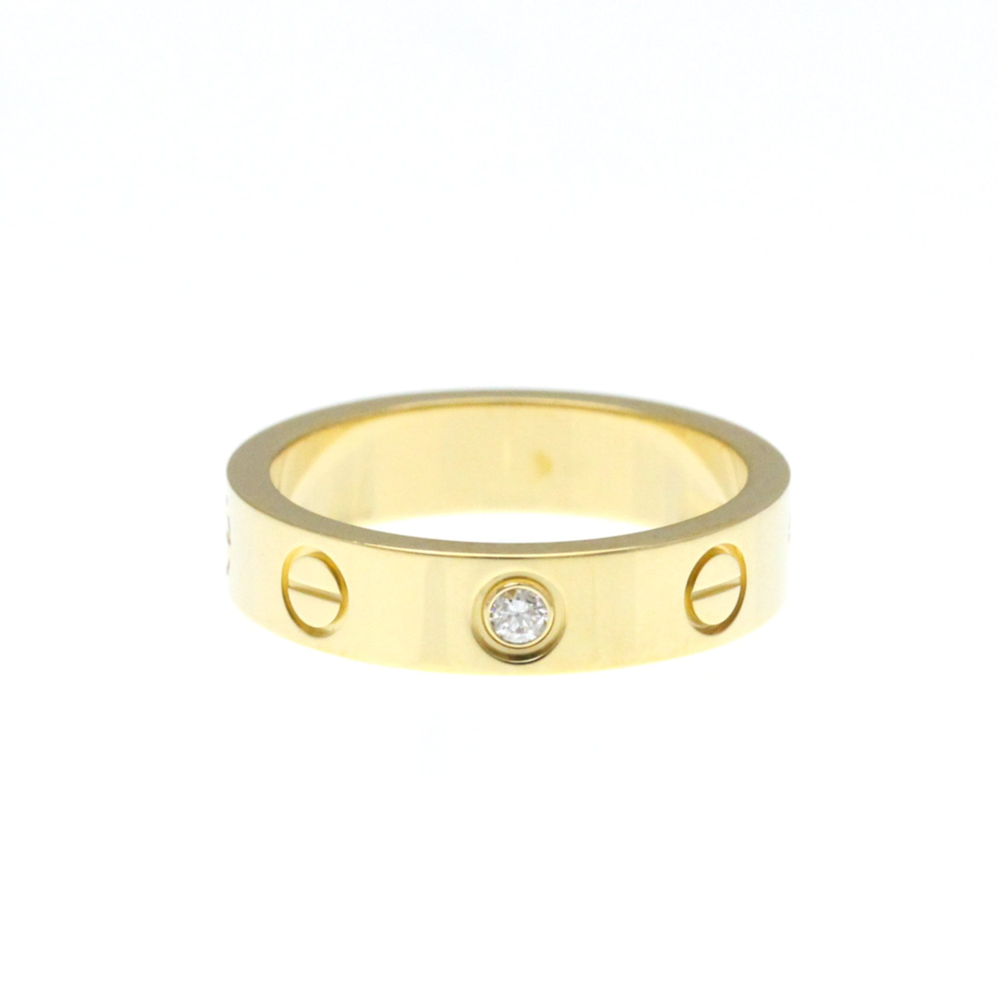 Pre-Owned Cartier Mini Love Ring 1P Diamond Yellow Gold (18K) Fashion No Stone Band... (Good)