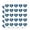 Clear, variant on Hidden Temple Blue Barracudas Heart Shaped Planner Calendar Scrapbook Craft Stickers