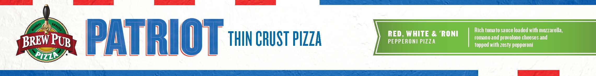 Brew Pub Patriot Pepperoni Frozen Pizza, 17.40 oz