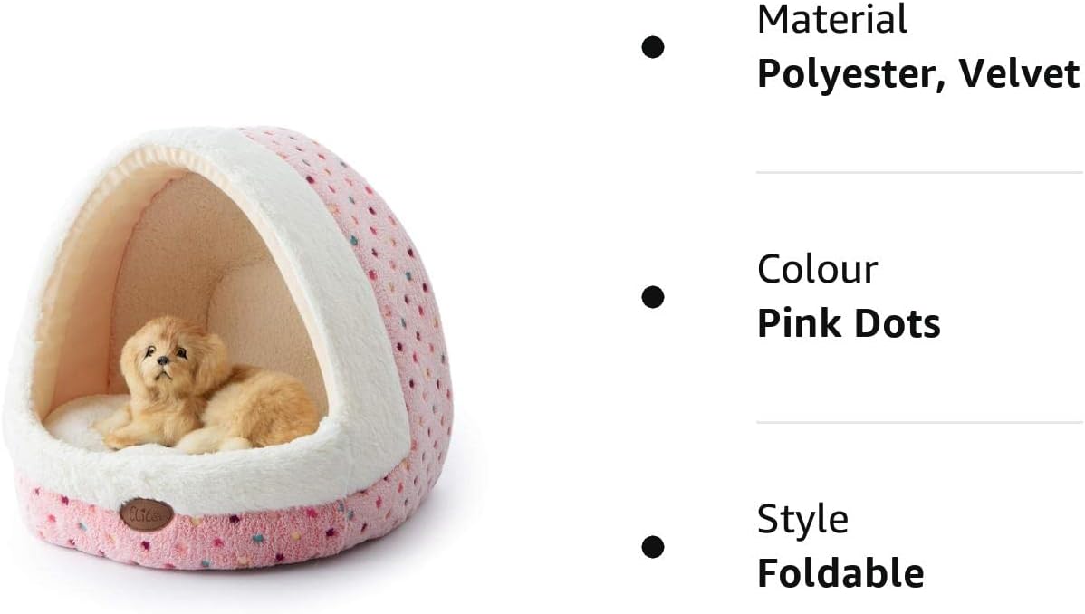 Cat Bed Small Dog Bed Pet Cave Bed For Puppy Kitten Rabbit Cute Fleece Igloo House for Small Dogs Indoor Cats Non-Slip Warm Washable Tent House