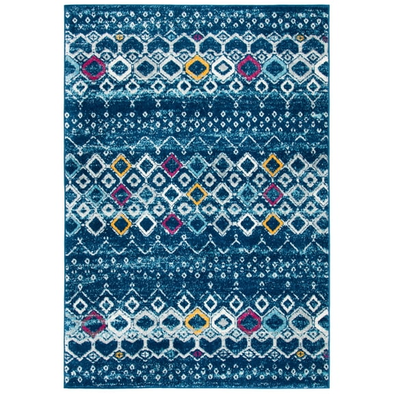 Safavieh Amsterdam Gladwin Geometric Area Rug, Navy/Turquoise, 4' x 6'
