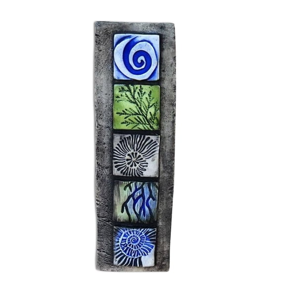 Toystoory Escultura de pared de jardín Cielo estrellado Océano Resina Colgante Arte Signo Paisaje Patio Valla Baño Ornamento Artesanía Artesanía dos Toystoory HA008199-02B