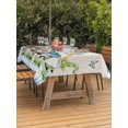 thumbnail image 2 of Outdoor Tablecloth with Umbrella Hole and Zipper, Easter Rectangle Table Cloth 60x120 Inch Waterproof Tablecloth, Blue Plaid Truck Eggs Bunny Spring Floral Gnomes Rustic Picnic Table Cover for Patio, 2 of 7