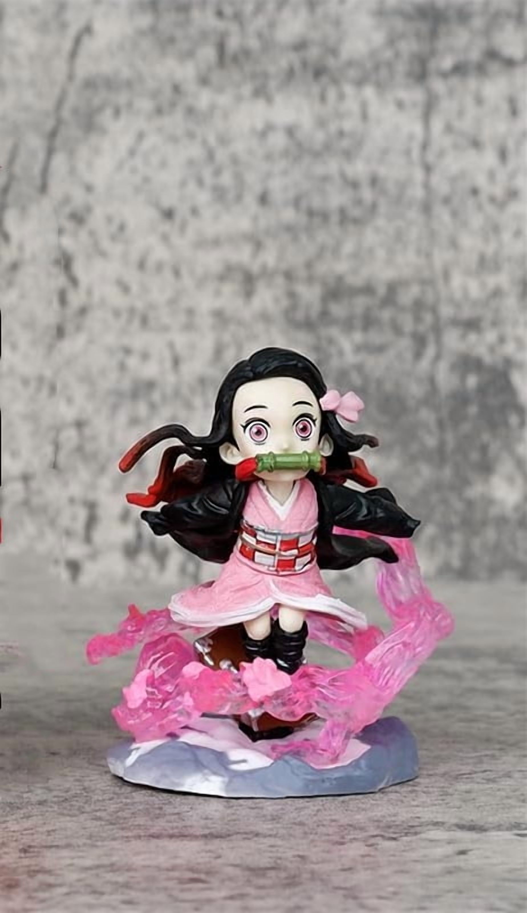 New Tanjirou, Nezuko Figure Statues 10cm/3.9inch PVC Character Figurine Cosplay Action Figures Model Collectible Anime Ornament (Kamado Nezuko)