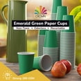 thumbnail image 4 of Exquisite 9 oz. Emerald Green Disposable Paper Cups, 50 Count, 4 of 4
