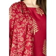 thumbnail image 4 of Chandrakala Gold Foil Printed Kurti Palazzo Set for Women Rayon Cotton Indian Ethnic Tunic ,Medium (K176RED2), 4 of 4