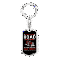 thumbnail image 1 of Six Days On The Road Swivel Keychain Dog Tag Stainless Steel or 18k Gold, 1 of 8