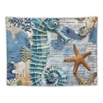 thumbnail image 5 of Orinice Seahorse Starfish Shells Tapestry Wall Hanging Unique Style Graphic Tapestries Home Wall Decor Art for Living Room Bedroom Apartment Farmhouse Dorm 50x40inch, 5 of 6
