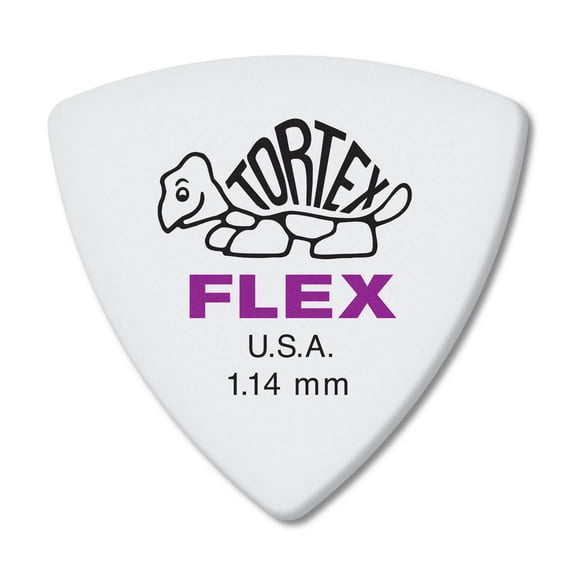 Dunlop 456 Tortex Flex Triangle Guitar Picks - 12 Pack - 1.14mm