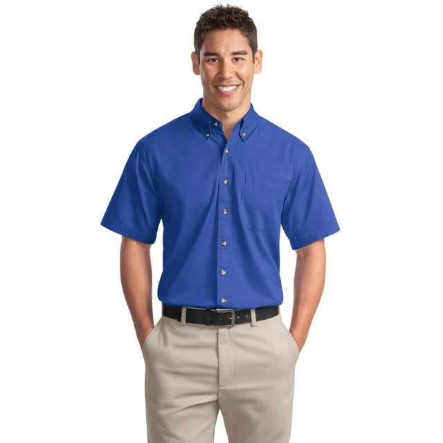 Camisa de sarga de manga corta Port Authority®. S500T Autoridad Portuaria S500T