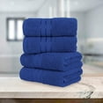 thumbnail image 6 of Elegant Comfort Turkish Cotton Hand Towel Set, 4-Pack, 16" x 28", Highly Absorbent - Soft Bathroom Towels, Royal Blue, 6 of 6