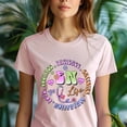 thumbnail image 5 of EN Life T-Shirt | Emergency Nurse Graphic Tee with Stethoscope and Pastel Letters, Black, Size 3XL, 5 of 6