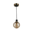 thumbnail image 2 of Artcraft Lighting Ac11870 Gem 6" Wide Mini Pendant - Black / Brushed Brass / Amber, 2 of 10