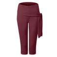 thumbnail image 3 of TTUHYWXI Capri Pants for Women Stretch Tummy Control High Waist Workout Yoga Pants Soft Comfy Lounge Pant Casual Capris Slacks (, S), 3 of 4