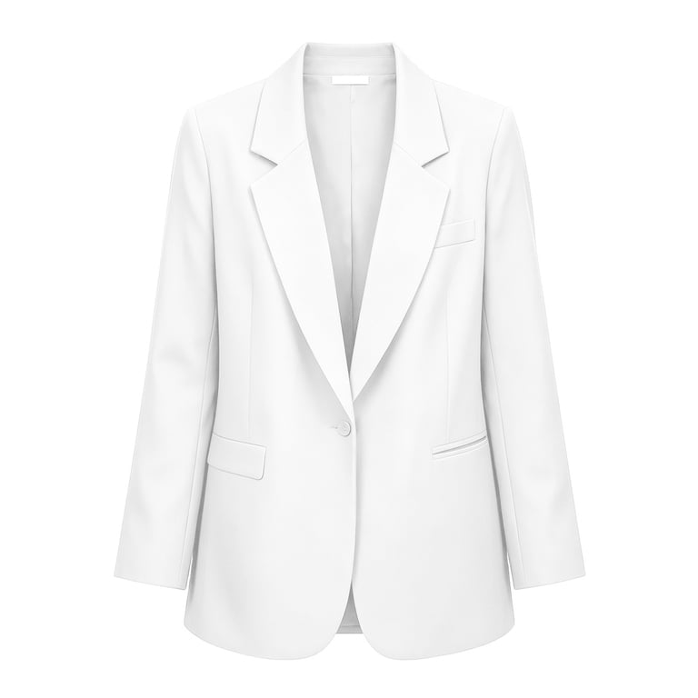 winter white womens dress suits MOJOGO Fashion Women's Suit Dress Solid Long Sleeve Collared Double Breasted Office Dress Fall Winter Dresses Midi Dress White 2XL