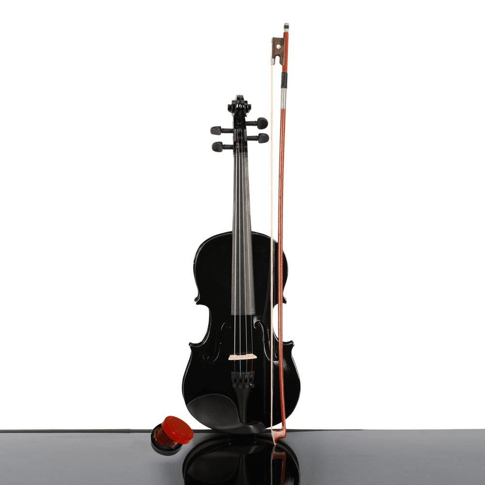 Tcbosik 3/4 Acoustic Violin Set For Beginners, Fiddle Kit with Bow, Case and Rosin, Black