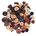 thumbnail image 2 of Botones de Madera Sunnimix para Álbumes de Recortes 200 Piezas Reverso Plano Manualidades, 2 of 8