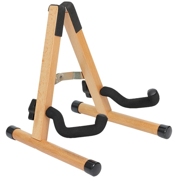 USHOBE Foldable Wooden Mandolin Stand with Detachable Design for Storage Light Brown