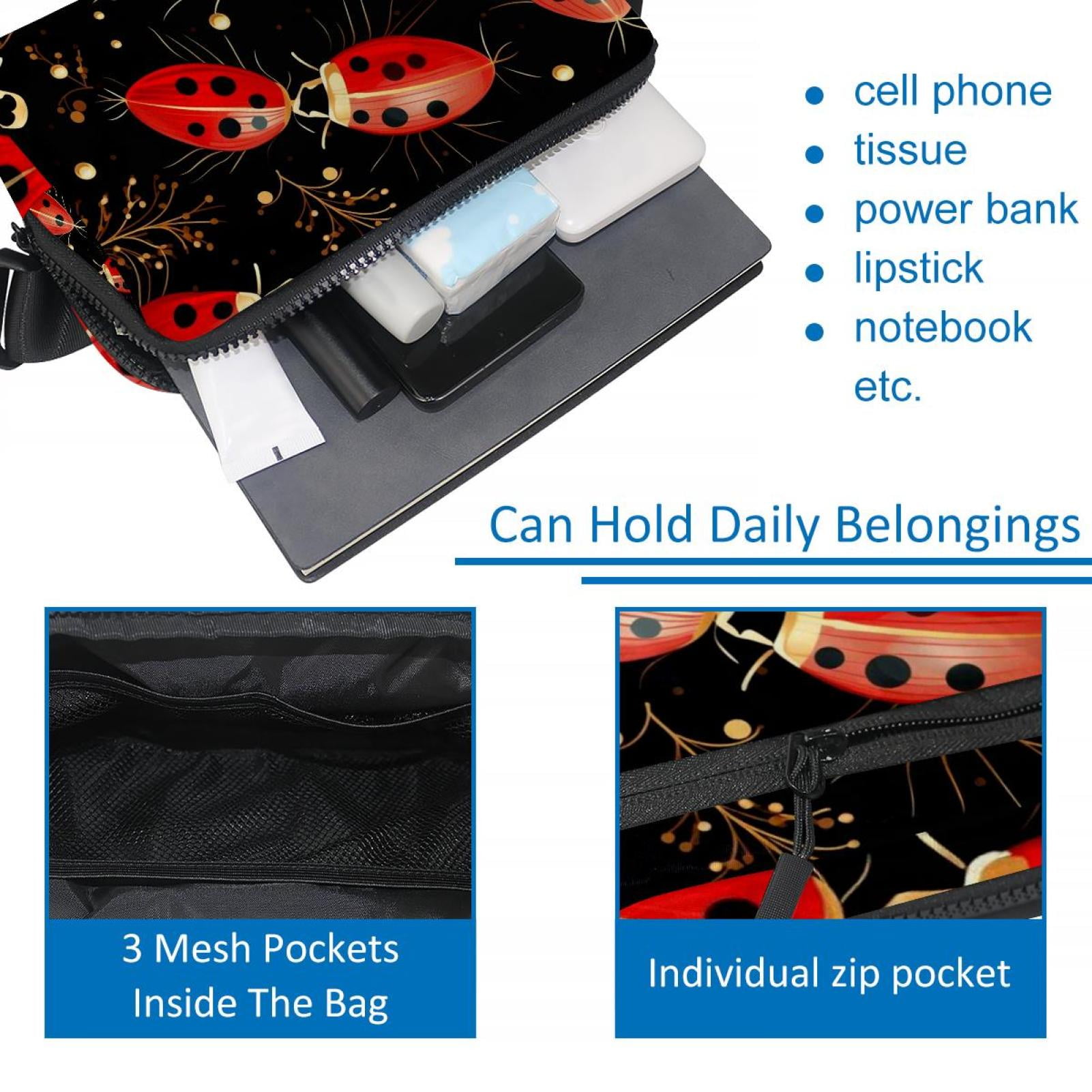 Coccinella septempunctata Lightweight Adjustable Waist Pack with Extension Strap - Unisex Fanny Pack Money Belt