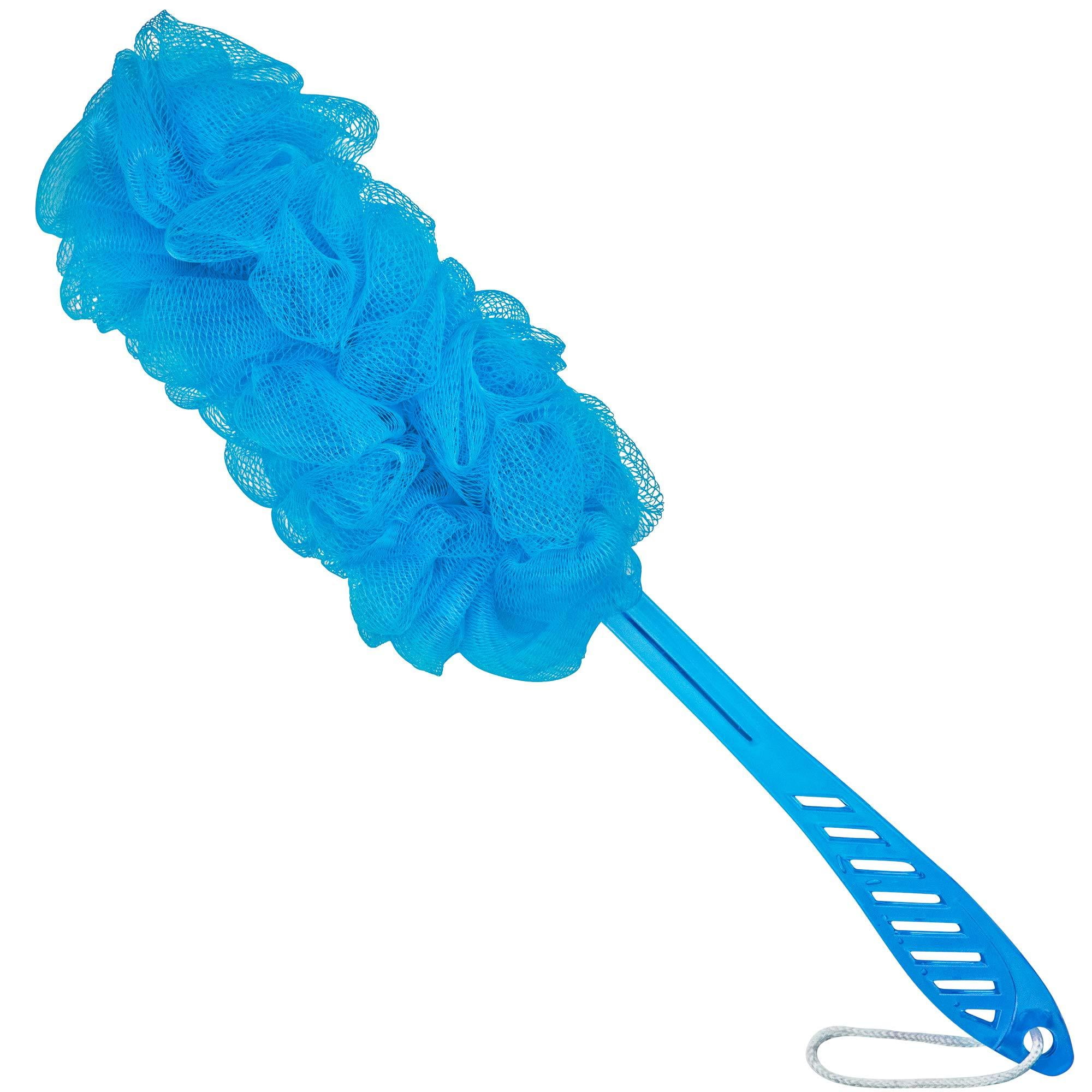 DecorRack Bath Sponge with Handle, Shower Loofah Brush, Back Cleaning