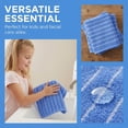 thumbnail image 4 of REGALWOVEN Cotton Striped Washcloths - 13" x 13" Soft & Absorbent Face Cloths for Bathroom, Kitchen Blue 6pk, 4 of 6