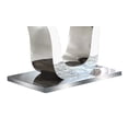 thumbnail image 3 of 78" x 40" White Marble Dining Table with Silver Stainless Steel Base, 3 of 3