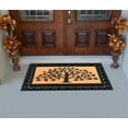 thumbnail image 4 of A1HC Rubber and Coir Tree of Life Classic Paisley Border Double Door Doormat 30"X48", Black/Beige, 4 of 7