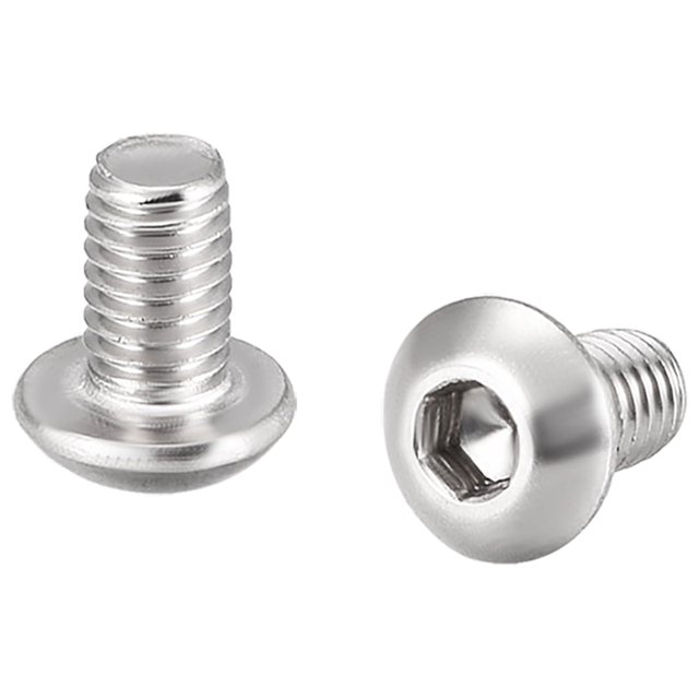 Tornillos de máquina M3x5mm con cabeza redonda y socket hexagonal de acero inoxidable 304, sujetadores, tornillos, 50 pcs