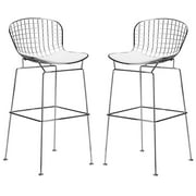 Poly and Bark Morph Bar Stool in White (Set of 2) by Supplier Generic