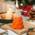 thumbnail image 6 of CuiLiyq Christmas Tree Scented Candle, Winter Christmas Tree Cone Candles Home Decor, Maple Berry Candle for Bedroom Bathroom Party (Orange), 6 of 6