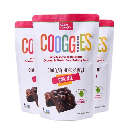 (6 Pack) Cooggies Gluten Free Grain Free Fudge Brownie Mix, 15 (Best Vegan Brownie Mix)