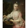 thumbnail image 2 of Marcello Bacciarelli 12x14 Gold Ornate Wood Frame and Double Matted Museum Art Print Titled - Portrait of Anna Szaniawska Nee Scypion (1730-1795) (1758), 2 of 4