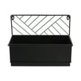 thumbnail image 4 of Mainstays Black Wall Hanging Planter with Removable Tray, 13.6 in L x 6.8 in W x 10 in H, 4 of 10