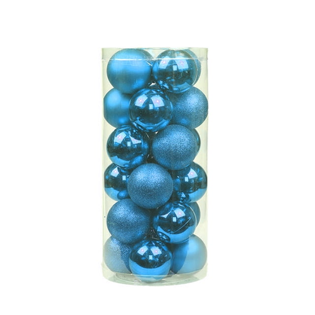 24 Uds. De adornos de bolas de Navidad inastillables de 6cm para árbol de Navidad, decoraciones para fiestas de cumpleaños y bodas Ormromra CPB-SSW183-5