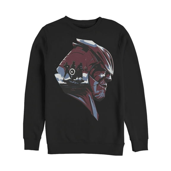 Men's Marvel Avengers: Endgame Thanos Silhouette Sweatshirt Black Small