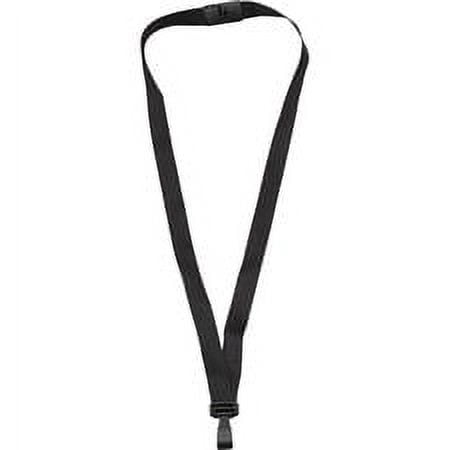 Advantus Plastic Hook Flat Breakaway Lanyard - 12 / Pack - 36" Length - Black - Plastic | Bundle of 5