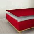 thumbnail image 4 of 5 Piece Sheet has Zippers Sheet Set, King Size 6 Inch Deep Pocket, 800 TC, Stripe Red Color., 4 of 9