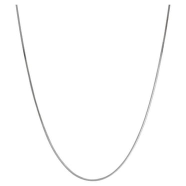 Brilliance Fine Jewelry Chain Necklace, Sterling Silver, 24 in, Square Snake
