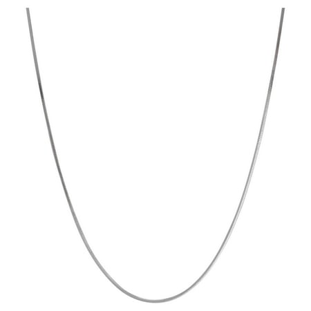 Brilliance Chain Necklace Sterling Silver Square Snake 24in