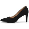 thumbnail image 3 of Tacones DOBOLIN para mujer, puntera puntiaguda, tacón de aguja, 7,5 cm, color negro, 3 of 8