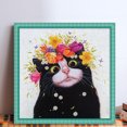 thumbnail image 2 of Hilo Algodón Ecológico Bordado Obra Arte Punto Cruz Gato 11CT 50x50cm, 2 of 9
