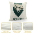 thumbnail image 4 of BCIIG  Fox Throw Pillow Cushion Cover, Jumping Fox Silhouette with Woodland Wilderness Hunting Design Survival Theme, Decorative Square Accent Pillow Case, 26" X 26", Lavender Brown, 4 of 5