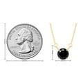 thumbnail image 4 of AFFY 1 Carat Black Moissanite Diamond Solitaire Pendant Necklace for Women 18K Yellow Gold over Silver, 4 of 4