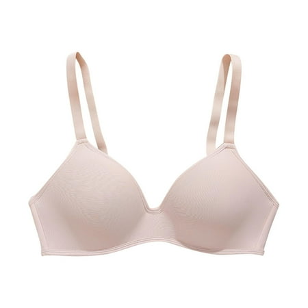 JSGEK Wirefree Comfort without Steel Ring Lightly Lined Bra for Women Clearance Trendy Fashion Plus Size Bra Plunge Breathable Pink 36C Bra for Ladies