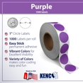 thumbnail image 2 of Kenco Color Coding Circle Dot Sticker Labels On A Roll (Purple, 1 Inch 1000 Stickers), 2 of 5