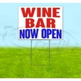 thumbnail image 1 of Wine Bar Now Open (18" x 24") Yard Sign, Includes Metal Step Stake, 1 of 6