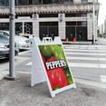 thumbnail image 5 of A-frame Sidewalk Peppers 24" x 36" Double Sided A-Frame Sidewalk Sign, Includes 2 Plastic Inserts | Foldable Portable White Signicade Sandwich Board Signs, 5 of 5